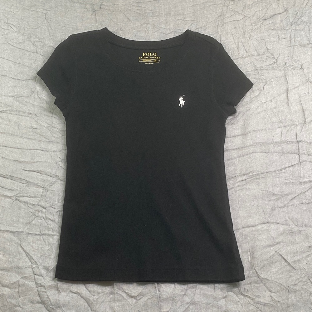 Polo Ralph Lauren Black T-Shirt Girls Size 7